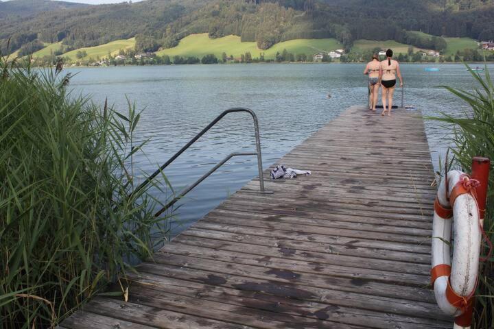 Wunderschoene Ferienwohnung Mit Seeblick Zell am Moos Exterior foto